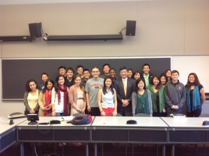Anne Cheng's Asian American Literature and Culture Class. Co-taught by Judge Denny Chin '75 of the 2nd Circuit Court of Appeals.